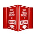 Aek Naloxone Opioid Overdose Emergency Kit 3D Sign Red EN9409